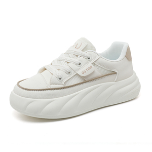 Zapatos Planos Deportivos Antideslizantes de Moda para Mujer con Suela Gruesa de PVC, Malla Transpirable y Cierre de Cordones para Otoño/Primavera/Verano - Product Image 3