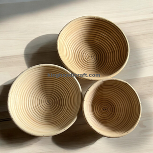 Cesta de fermentación Banneton artesanal al por mayor para pan de masa madre, Brotform ovalado de ratán con forro de algodón extraíble - Product Image 6