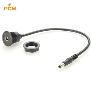 Câble d'extension de montage sur panneau rond DC Power 5.5mm X 2.1mm <span class=keywords><strong>Jack</strong></span> mâle à femelle, montage encastré sur châssis DC-099, <span class=keywords><strong>prise</strong></span> d'alimentation DC5521 - Product Image 1