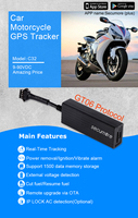 Traceur GPS miniature en temps réel Secumore Plus C32 avec application Android et alarme de vibration LBS pour moto, voiture, camion - Montage sur tableau de bord