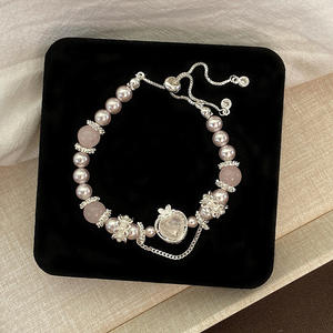 <span class=keywords><strong>Pulsera</strong></span> Elástica de Cuarzo Rosa con Cuentas INS, Colgante de Calabaza, Mariposa, Corazón, Planeta, Flor de Cuatro Hojas, Cristal Dorado para Viaje - Product Image 5