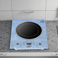 Cuisinière électrique portable à un brûleur à économie d'énergie avec plaque en verre céramique à motif marbré pour usage domestique, plaque à induction