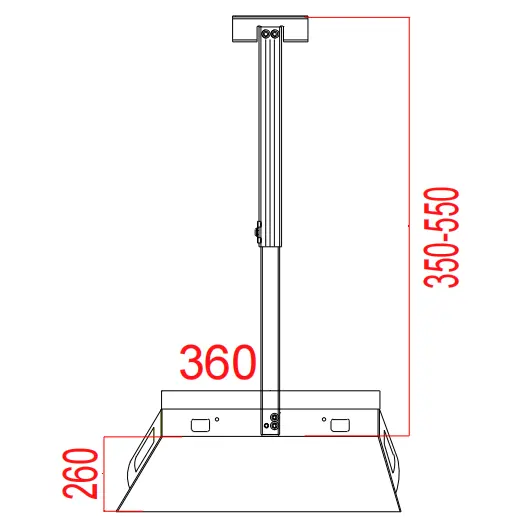 Support de projecteur de plafond de vente chaude avec la taille de plateau 36*26 CM capacité de charge 15 Kgs/33Lbs mode blanche pour la maison/bureau