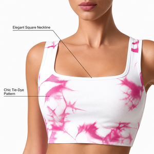 Hot Selling Trendy Multicolour 2 Piece <b>Tie</b> Dye Yoga Set High Waist Seamless Shorts with Sports Bra Anti-Bacterial for Women - Product Image 4