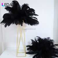 LEDA Centre de table de mariage moderne et élégant en plumes blanches véritables pour événements festifs, taille personnalisable