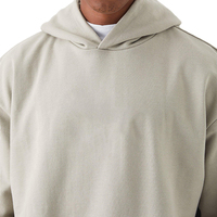 Artı boyutu Streetwear Mens hiçbir dize damla omuz Hoodies kalın boy Hoodie erkekler özel logo boş Hoodies yüksek kalite