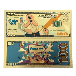 2026 Amerika 6 Model Baru Uang Kertas Anime Keluarga Pria Berlapis Emas 24K untuk Hadiah - Product Image 3