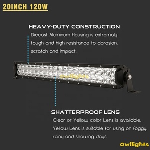 Barra de Luz LED de Doble Fila de 20 Pulgadas y 120W, Carcasa Blanca, Impermeable IP68, para Land Cruiser, Accord, <span class=keywords><strong>4x4</strong></span>, Todoterreno, Marino, Barco, Auto, Camión - Product Image 5