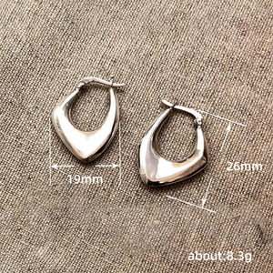 Orecchini a polsino geometrici irregolari da donna, semplici e vintage, per uso quotidiano - Product Image 4