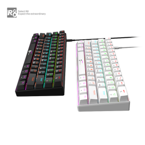 Trung Quốc bán buôn Chất lượng cao cấu hình thấp màu nâu chuyển đổi màu xanh 61 phím cơ khí bàn phím với RGB - Product Image 5