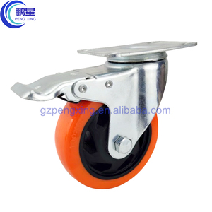 Roulettes fixes droites Pengxing en PVC/PU, roues en caoutchouc, 3/4/5 pouces, roulettes industrielles de moyenne capacité à vendre - Product Image 6