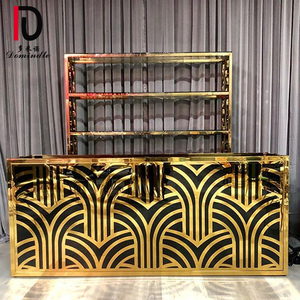 2020 New square <strong>Glass</strong> Top Stainless Steel <strong>Gold</strong> Cocktail Wedding bar <strong>Table</strong> - Product Image 3