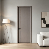 Porte de chambre en bois facile à installer, double surface en PVC imperméable, PVC pour salle de bain, salon