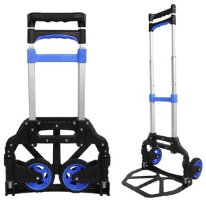 Chariot de jardin pliable ShunHe de haute qualité à <span class=keywords><strong>2</strong></span> <span class=keywords><strong>roues</strong></span> en aluminium et maille PP, capacité 68 kg, <span class=keywords><strong>pour</strong></span> le transport et le stockage, OEM disponible, garantie 1 an - Product Image 1