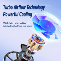 AntarcChill Refroidisseur d'air magnétique puissant en ABS pour jeux, grande dissipation thermique, lumière RGB colorée pour téléphone et tablette
