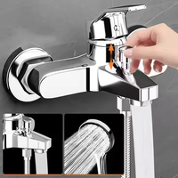 Mitigeur de douche mural pour eau chaude et froide, en zinc poli, à poignée unique, avec jet de pluie, pour hôtels et villas, finition chromée