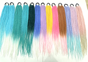All'ingrosso piccole tinte sintetiche <span class=keywords><strong>trecce</strong></span> capelli treccia code di cavallo con le estensioni dei capelli Tinsel extension - Product Image 2