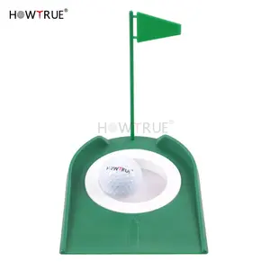 Amazon Hot Sales Indoor Outdoor Plastic Golf Putting Cup Practice Aids Adjustable Hole White Flag Putting Cup with Best Price