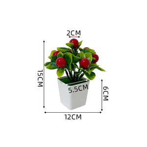 Artificial Fruit <b>Tree</b> <b>Mini</b> Potted Plant 15cm Plastic Desktop Bonsai Fortune Fruit New Year Gift - Product Image 3