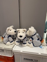 Peluche chien Westie britannique JE Rocket, version coréenne, super douce, anti-stress, jouet réconfortant, rembourrage en coton PP, cadeau d'anniversaire unisexe