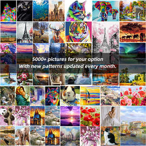 Pintura digital de vaca y <span class=keywords><strong>caballos</strong></span> de 24 colores por números Set DIY estilo impresionista óleo <span class=keywords><strong>sobre</strong></span> <span class=keywords><strong>lienzo</strong></span> compatible con Base - Product Image 6