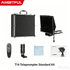 AMBITFULS T14 Foldable Teleprompter For Phone Tablet DSLR <b>Camera</b> Live Streaming Interview Recording With Tripod <b>Remote</b> <b>Control</b> - Product Image 2