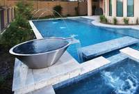 Stahl material quadratischer Wasserfall Wasserschale Pool Wasser topf