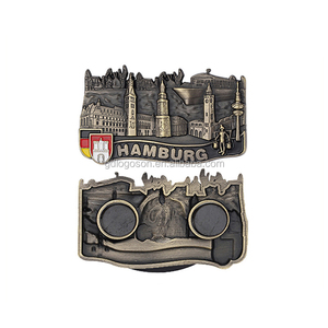 Imán de nevera de Hamburgo grabado en relieve, pegatina de recuerdo de viaje, imán de nevera de <span class=keywords><strong>Alemania</strong></span>, recuerdos turísticos - Product Image 1