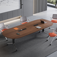 Table de conférence pliable moderne en bois massif avec pieds en métal pour la maison, le bureau, les salles de conférence, les hôtels, pieds réglables, respectueuse de l'environnement