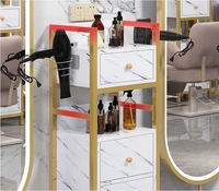 Chariot Mobile de Coiffure Haut de Gamme, Outil de Styling pour Salon de Beauté