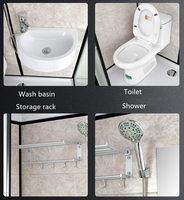 Unité de salle de bain préfabriquée avec douche et WC intégrés