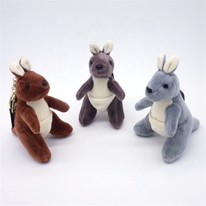 Presente promocional personalizado Cute Mini Kangaroo Stuffed Animal Soft Kangaroo Plush Toy Keychains