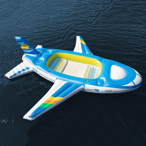 Île flottante d'avion <span class=keywords><strong>gonflable</strong></span> personnalisé de 18 pieds pour <span class=keywords><strong>6</strong></span> <span class=keywords><strong>personnes</strong></span> avec refroidisseurs intégrés - Product Image 4
