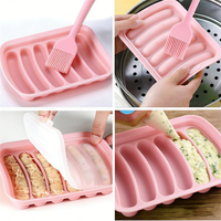 Moule en silicone personnalisé pour saucisses, DIY, pour hot-dogs, antiadhésif, pour la cuisson du pain, des bonbons, des gâteaux, sans BPA, compatible lave-vaisselle et four