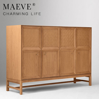 Buffet de luxe moderne en bois, design 4 portes, pour ensembles de chambre parentale, meuble de rangement pour hôtels et villas de luxe