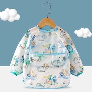 <b>Children</b> Long Sleeves Feeding Smock Bib Baby <b>Apron</b> With Pocket Waterproof Eva Baby Bibs Kid Eating Clothing - Product Image 5