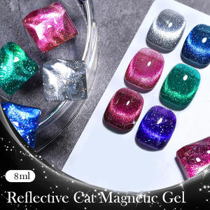 Gel pour ongles effet œil de chat diamanté scintillant, explosion de brillance, rebondissement, effet diamant réfléchissant, huile pour ongles en gel, art des ongles, nouvelles couleurs populaires - Product Image 3