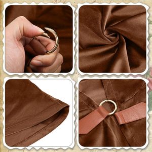 Stadget Cape médiévale unisexe avec capuche, marron, en polyester, pour adulte, costume de reconstitution historique et de fantaisie, détection par aiguille - Product Image 6