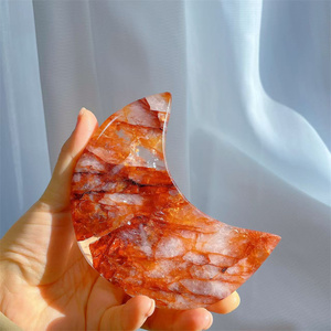 Cristales de Gemas Naturales Kindfull, Artesanía de Cristal, Cuarzo Rojo Fuego Natural en Forma de Luna para Energía Espiritual - Product Image 4