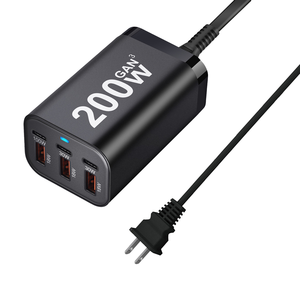 Station de charge de bureau GaN 200W à charge ultra-rapide, <span class=keywords><strong>adaptateur</strong></span> rapide QC3.0 avec indicateur LED pour ordinateur portable, téléphone portable, tablette - Product Image 6