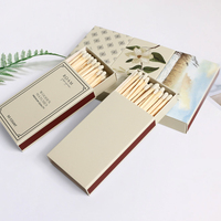 Caja de cerillas roja de cartón de papel personalizada, caja de cerillas de boda con cerillas de madera