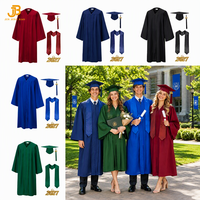 Gaun Wisuda Universitas dan Perguruan Tinggi Grosir Custom, Gaun Wisuda Matte dan Topi, serta Stola Wisuda