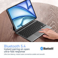 Nouveau clavier magique sans fil BT 5,4 GHz avec rétroéclairage RVB, étui magnétique avec pavé tactile en verre USB-C pour iPad A16 et iPad 10e génération ODM OEM