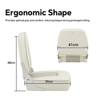 Siège marin pliant de luxe bicolore HOMFUL Accessoires de bateau Chaise de bateau de pêche Siège de bateau rabattable à dossier bas