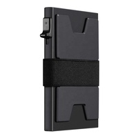 Dompet RFID Anti-maling Custom Print 2023, Tipis, Aman, Penjepit Uang Pria, Penahan Kartu dari Aluminium Alloy dengan Klip Logam