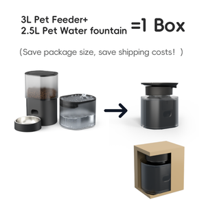 Dispositivo di plastica portatile in acciaio inossidabile intelligente per fontanella per cibo con grande fontana, Kit di alimentazione automatica per cani per animali domestici - Product Image 2