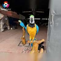 Modèle de perroquet oiseau animé personnalisé pour centres commerciaux parcs d'aventure maisons de jeux aéroports
