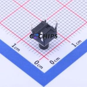 GT-TC096A-H080-L1 Tactile Switch Through hole-4P,6x6mm Switch Single Pole Single Throw Round Button 1.6N Through Hole - Product Image 2