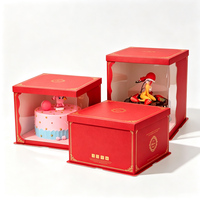 Boîte à gâteau en carton pliable, impression de logo personnalisée, emballage de Noël, impression UV, emballage en papier de qualité alimentaire, boîte cadeau de fête