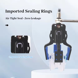 3-Jaw <b>Mini</b> J1060 <b>Robotic</b> Gripper Accessory Pneumatic Parts with Non-Slip Silicone Pads and Magnetic Switch Slot - Product Image 3